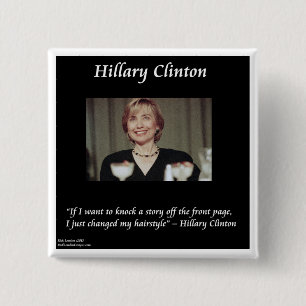 Hilary Clinton Hairstyles & Headlines Quote Button