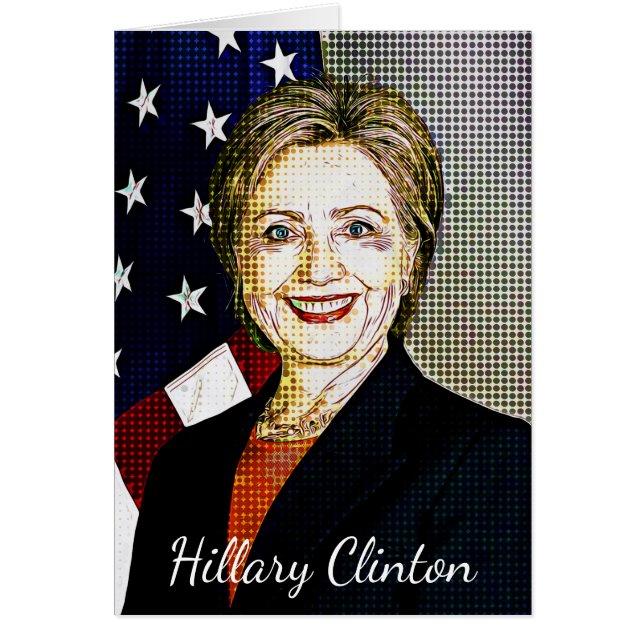 Hilary Clinton Memorabilia Digital Art Blank Card (Vorne)