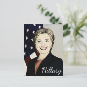 Hilary Clinton Memorabilia Pop Art Blank Card Postkarte (Stehend Vorderseite)