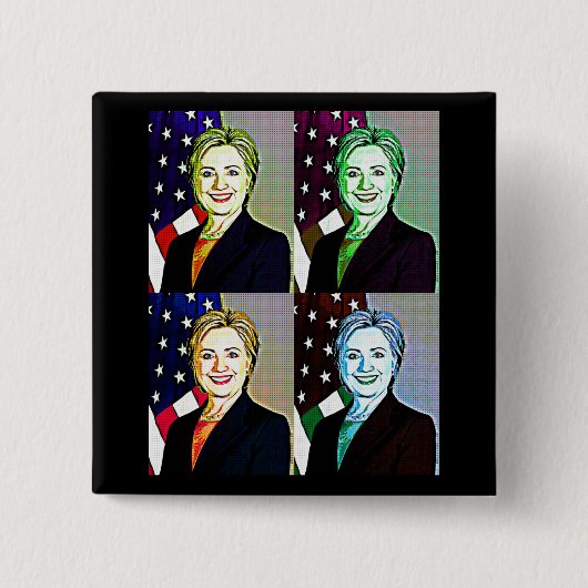 Hilary Clinton Memorabilia - Schaltfläche für digi Button (Vorderseite)
