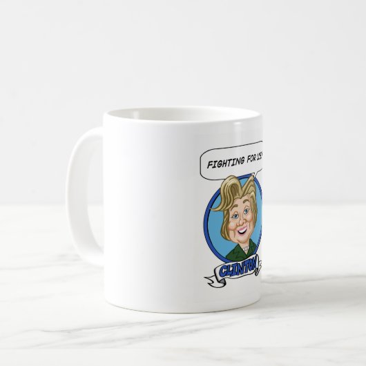 Hilary Clinton Wahl 2016 Kaffeetasse (Vorderseite Links)