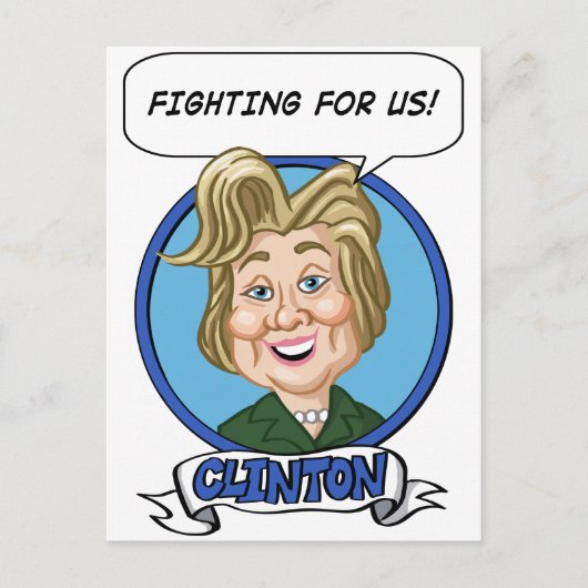 Hilary Clinton Wahl 2016 Postkarte (Vorderseite)