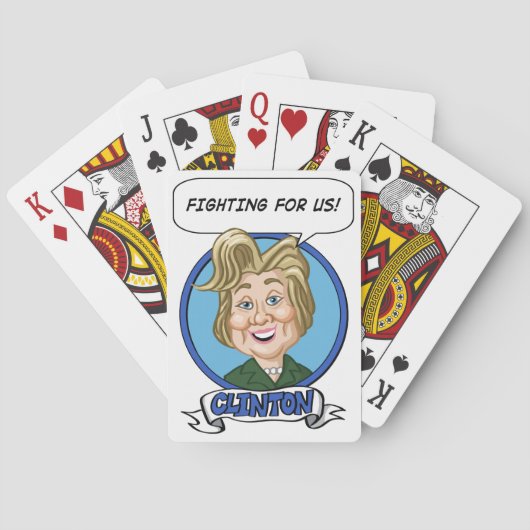 Hilary Clinton Wahl 2016 Spielkarten (Rückseite)