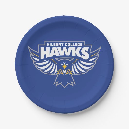 Hilbert College Hawks Pappteller (Vorderseite)