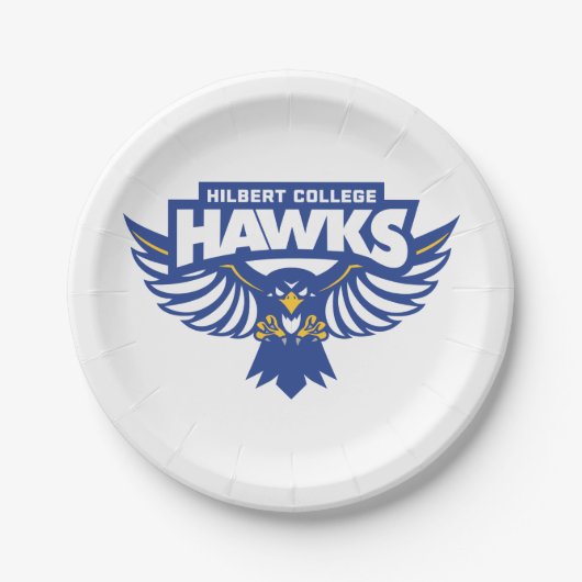 Hilbert College Hawks Pappteller (Vorderseite)