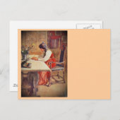 Hilda am Kunsttisch Postkarte (Vorne/Hinten)