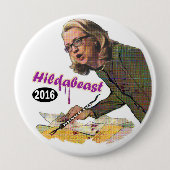 Hildabeast: Hillary Clinton Button (Vorderseite)