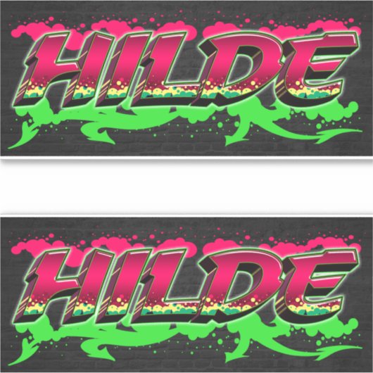 Hilde Vorname Name Graffiti Aufkleber Sticker (Vorderseite)
