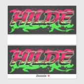 Hilde Vorname Name Graffiti Aufkleber Sticker (Blatt)
