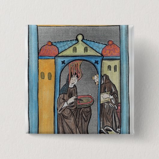 Hildegard von Bingen Button (Vorderseite)