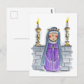 Hildegard von Bingen Postkarte (Vorne/Hinten)
