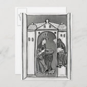 Hildegard von Bingen Postkarte (Vorne/Hinten)