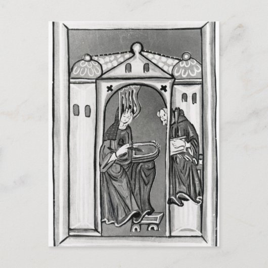 Hildegard von Bingen Postkarte (Vorderseite)