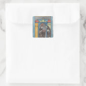 Hildegard von Bingen Quadratischer Aufkleber (Tasche)