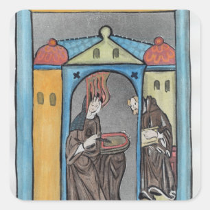 Hildegard von Bingen Quadratischer Aufkleber
