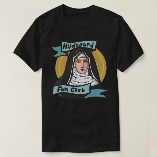 Hildegard von Bingen Sticker T-Shirt (Design vorne)