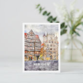 Hildesheim Deutschland Berühmter Travel Place Wate Postkarte (Stehend Vorderseite)