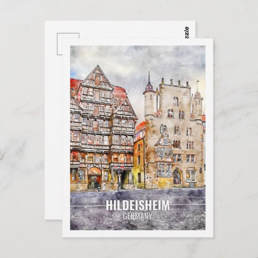 Hildesheim Deutschland Berühmter Travel Place Wate Postkarte (Vorne/Hinten)