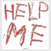 Hilf mir Blut Halloween Aufkleber (Blatt)