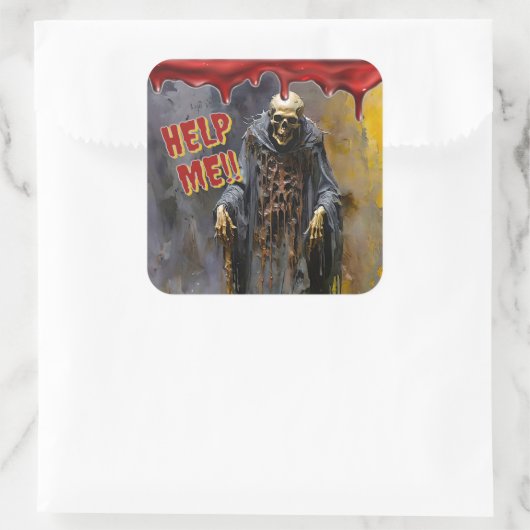 Hilf mir! - Ein Schrei aus den Schatten Quadratischer Aufkleber (Tasche)
