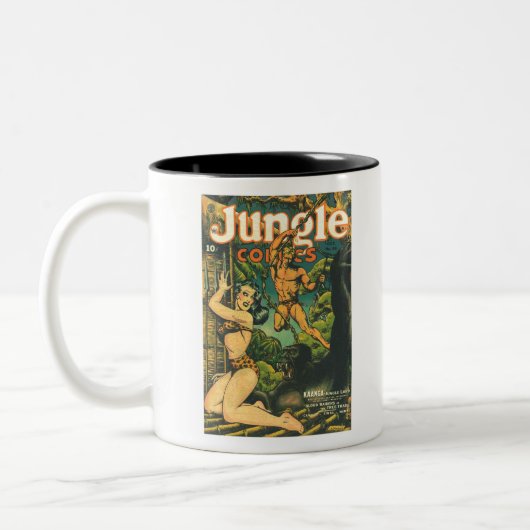 Hilf mir Tarzan - Dschungel - König des Dschungels Zweifarbige Tasse (Links)