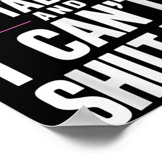 Hilf mir zu reden und ich kann nicht aufhören poster (Ecke)