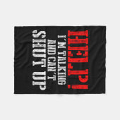 Hilf mir zu reden und kann nicht aufhören fleecedecke (Vorderseite (Horizontal))