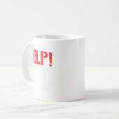 Hilf mir zu reden und kann nicht aufhören kaffeetasse (Vorderseite Links)