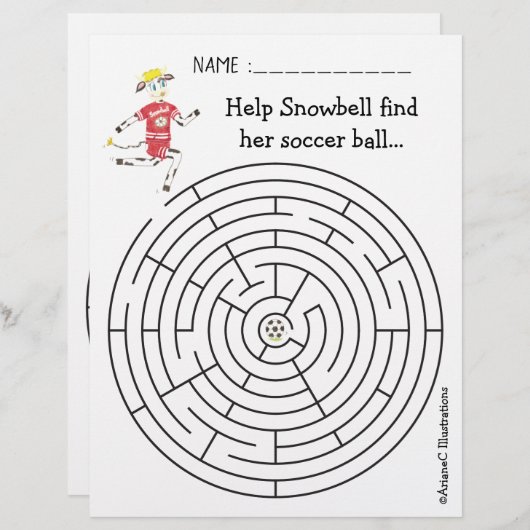 Hilf Snowbell der Kuh, ihren Fußballball zu finden (Vorne/Hinten)