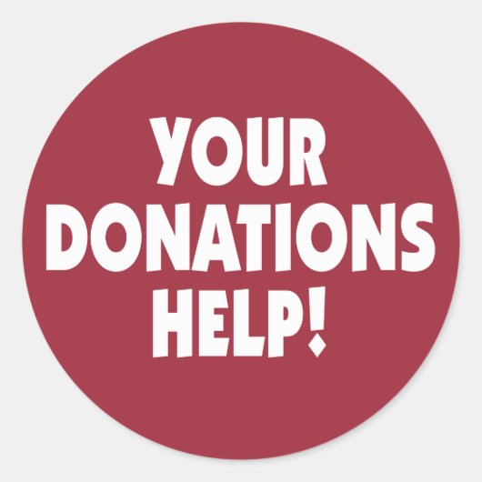 Hilfe-Aufkleber Runder Aufkleber (Vorderseite)