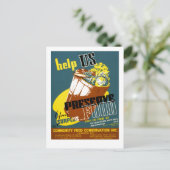 Hilfe bei der Erhaltung von Nahrungsmitteln Postkarte (Stehend Vorderseite)