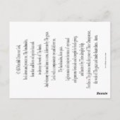 Hilfe bei der Geburt der Mutter Gottes Gebetskarte Postkarte (Rückseite)