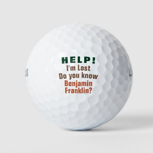 Hilfe bei Verlust | Funny personalisiert anpassbar Golfball (Vorderseite)