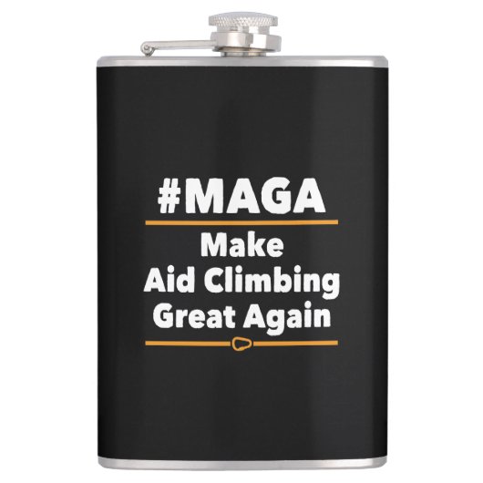 Hilfe beim Klettern wieder großartig machen Flachmann (Vorderseite)