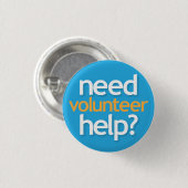 Hilfe benötigt? Freiwillige Button (Vorne & Hinten)