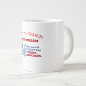 HILFE BRAUCHTE. Jumbo-Tasse (Vorderseite Rechts)