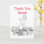 Hilfe, danke karte (Gelbe Blume)