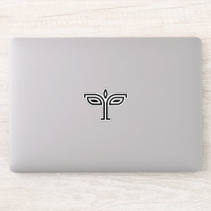 Hilfe des Lebens Buchstabe T Monogramm Aufkleber