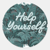 Hilfe dich selbst runder aufkleber (Vorderseite)