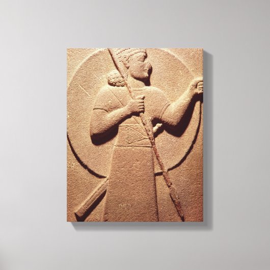Hilfe, die einen Hittite-Krieger darstellt Leinwanddruck (Vorderseite)