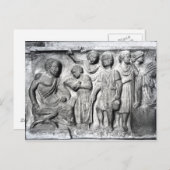 Hilfe, die einen Jungen darstellt, der seinem Lehr Postkarte (Vorne/Hinten)