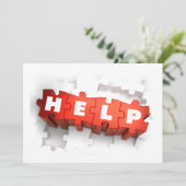 Hilfe Einladungen für Puzzle-Teile (Stehend Vorderseite)