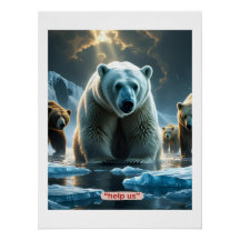 Hilfe - Eisbären auf dünnen Eisen