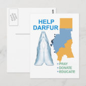 Hilfe für Darfur Postkarte (Vorne/Hinten)