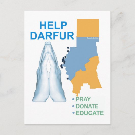 Hilfe für Darfur Postkarte (Vorderseite)