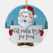 Hilfe für den benutzerdefinierbaren Weihnachtsmann Keramik Ornament (Vorne)