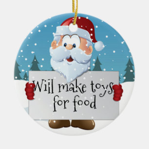 Hilfe für den benutzerdefinierbaren Weihnachtsmann Keramik Ornament