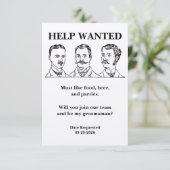 Hilfe für die Anforderung von Trauzeugen Gewollt W Einladung (Stehend Vorderseite)