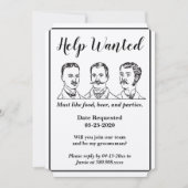 Hilfe für die Anforderung von Trauzeugen Gewollt W Einladung (Vorderseite)