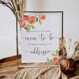 Hilfe für die belebte Mama Adressieren eines Umsch Poster